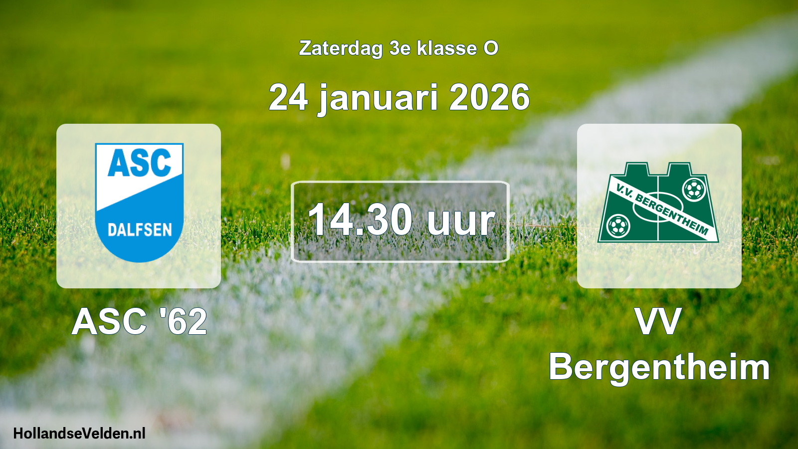 Scheduled Match: ASC '62 - VV Bergentheim (24 January 2026)