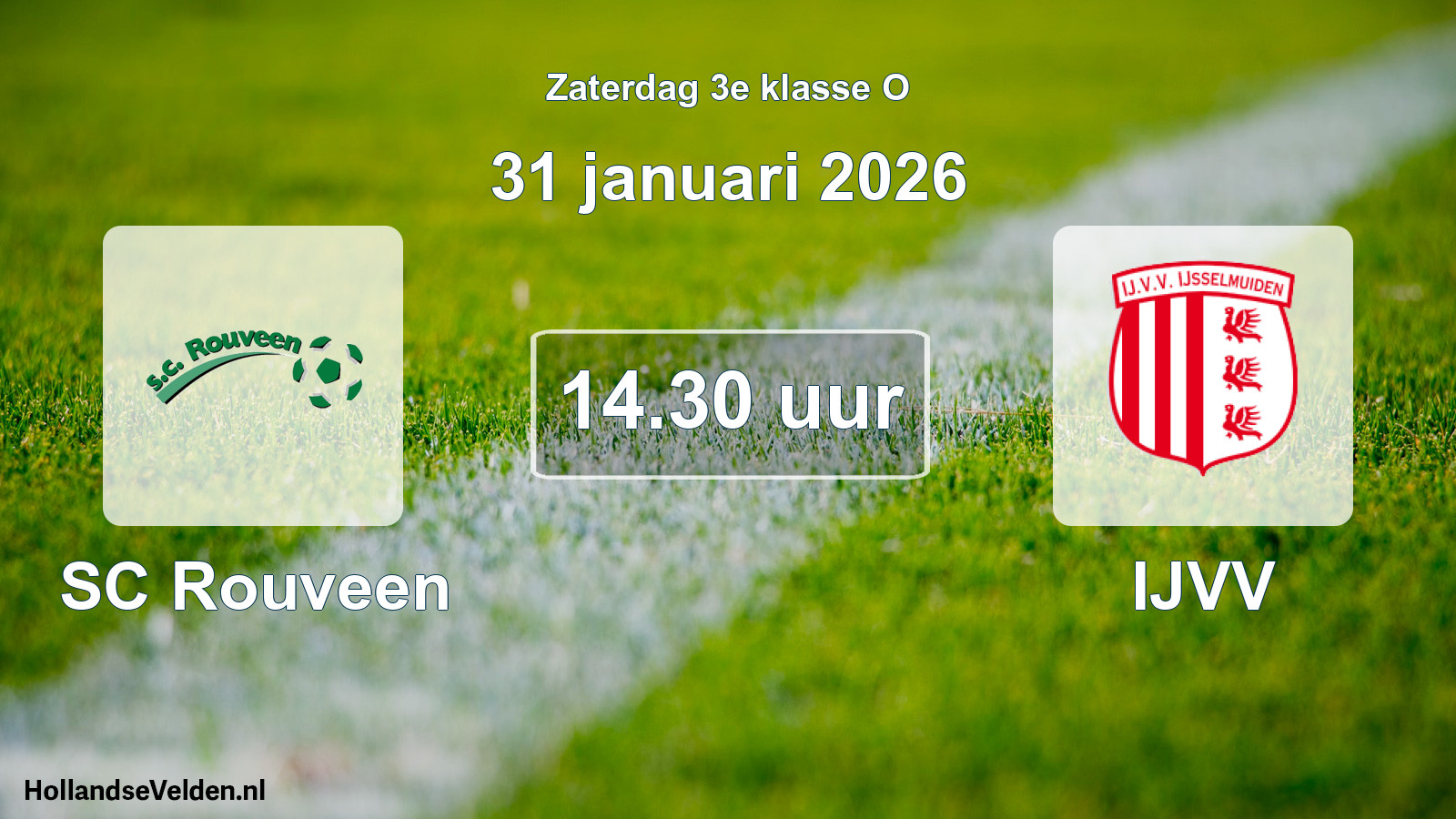 Geplande wedstrijd: SC Rouveen - IJVV (31 januari 2026)