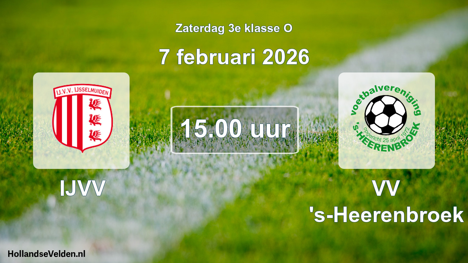 Scheduled Match: IJVV - VV 's-Heerenbroek (7 February 2026)