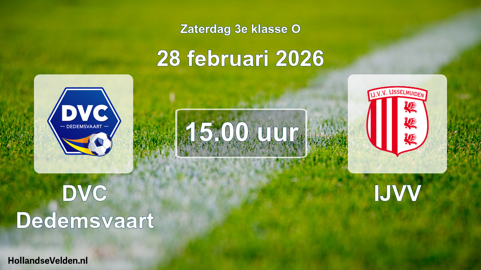 Scheduled Match: DVC Dedemsvaart - IJVV (28 February 2026)
