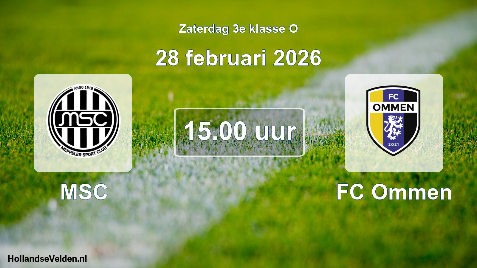 Scheduled Match: MSC - FC Ommen (28 February 2026)