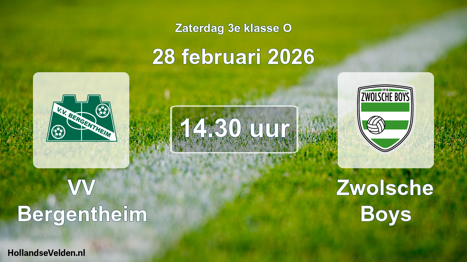 Scheduled Match: VV Bergentheim - Zwolsche Boys (28 February 2026)