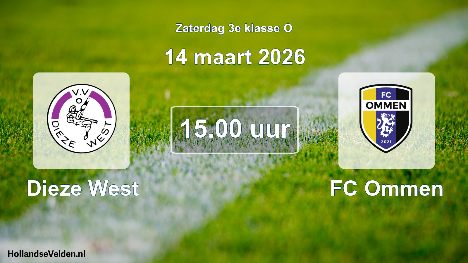 Scheduled Match: Dieze West - FC Ommen (14 March 2026)