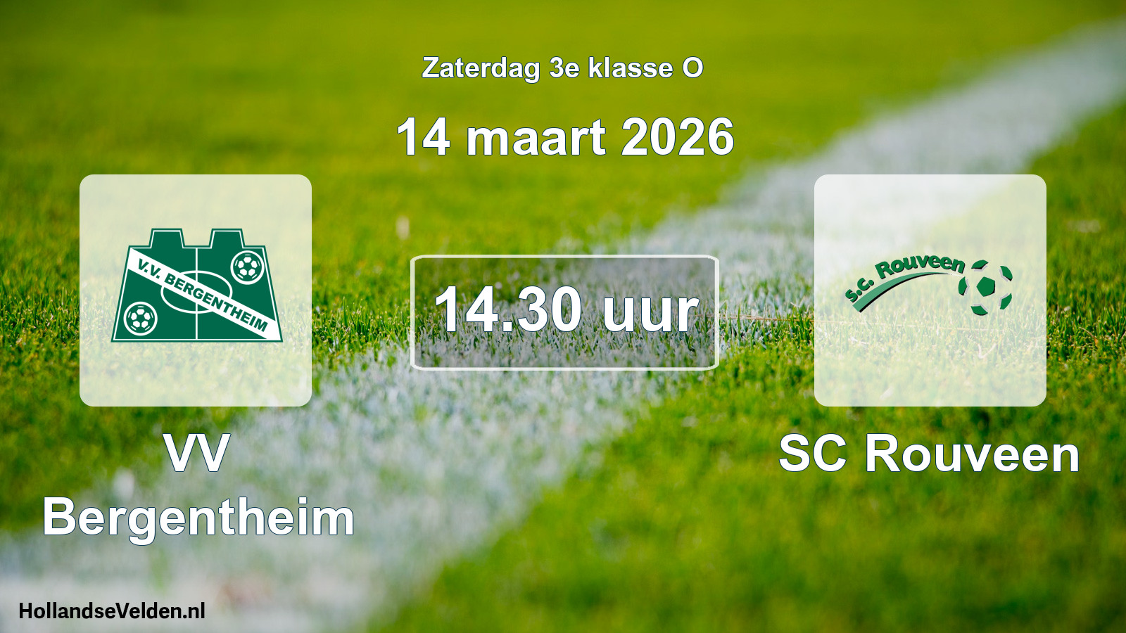 Scheduled Match: VV Bergentheim - SC Rouveen (14 March 2026)