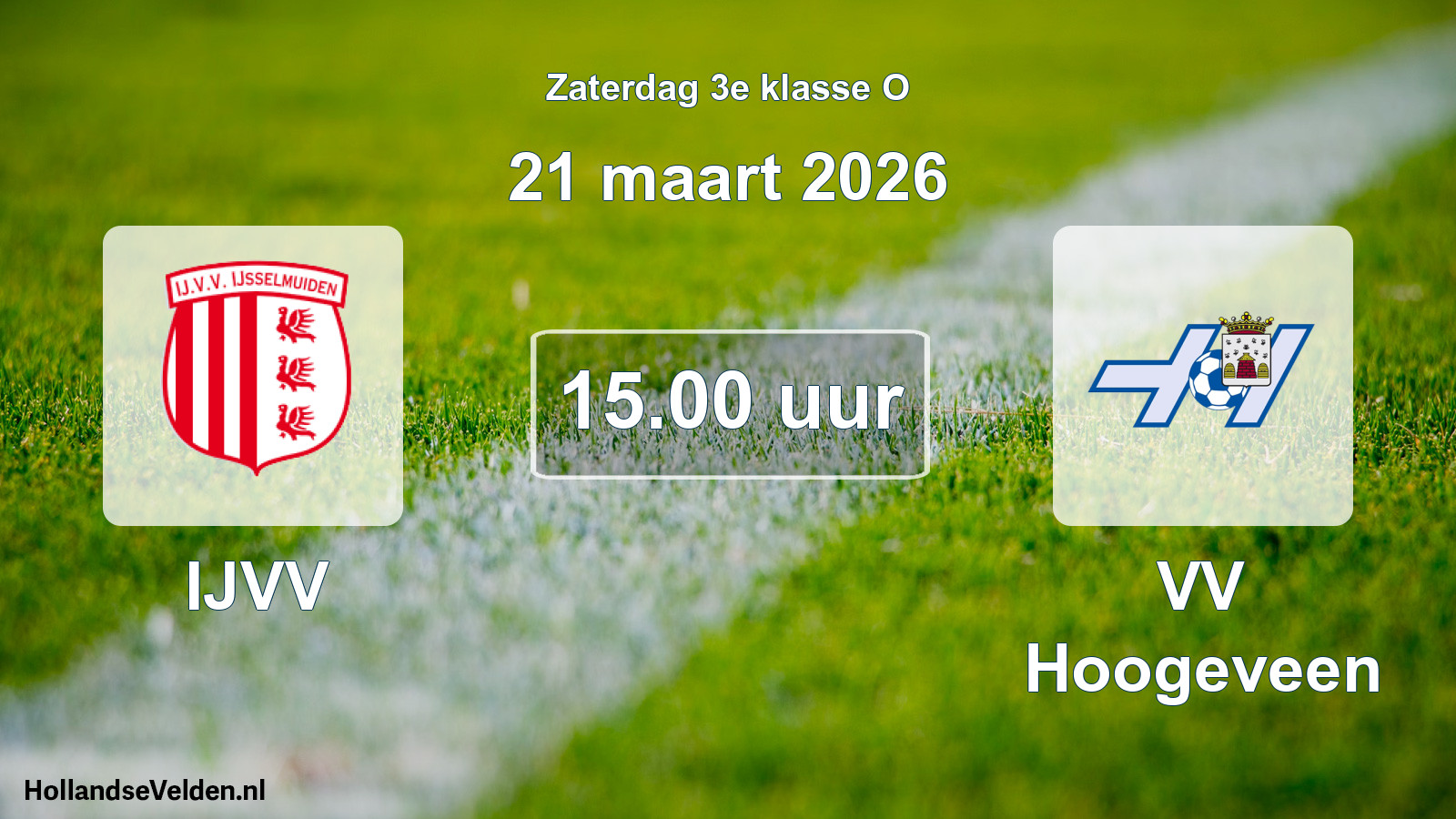 Scheduled Match: IJVV - VV Hoogeveen (21 March 2026)