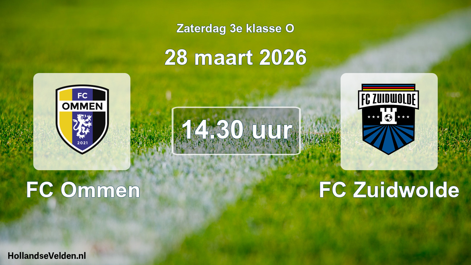 Scheduled Match: FC Ommen - FC Zuidwolde (28 March 2026)
