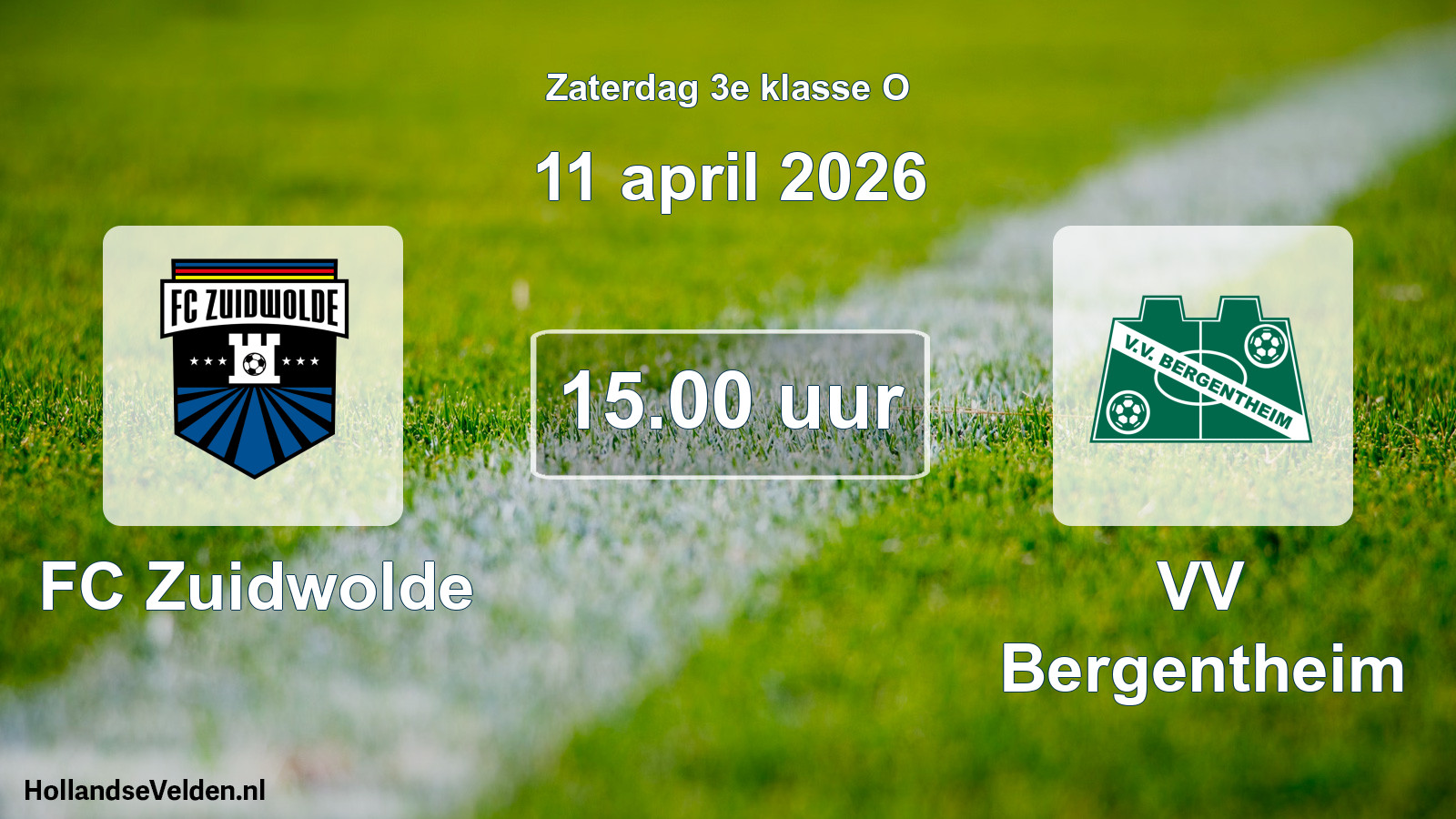 Scheduled Match: FC Zuidwolde - VV Bergentheim (11 April 2026)