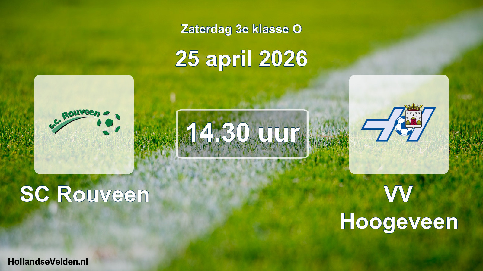 Scheduled Match: SC Rouveen - VV Hoogeveen (25 April 2026)