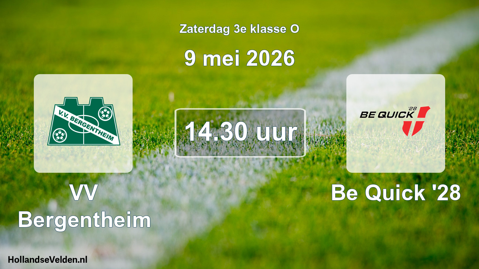 Scheduled Match: VV Bergentheim - Be Quick '28 (9 May 2026)