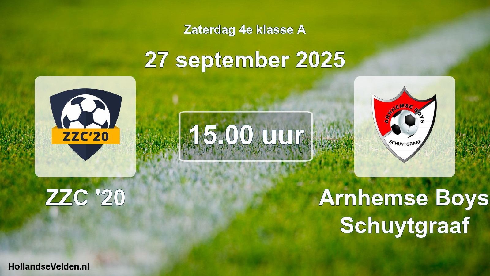 Scheduled Match: ZZC '20 - Arnhemse Boys Schuytgraaf (27 September 2025)