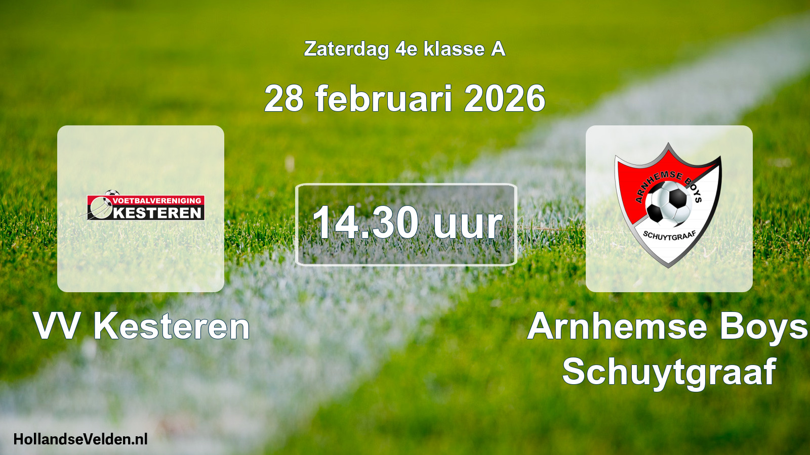 Scheduled Match: VV Kesteren - Arnhemse Boys Schuytgraaf (28 February 2026)