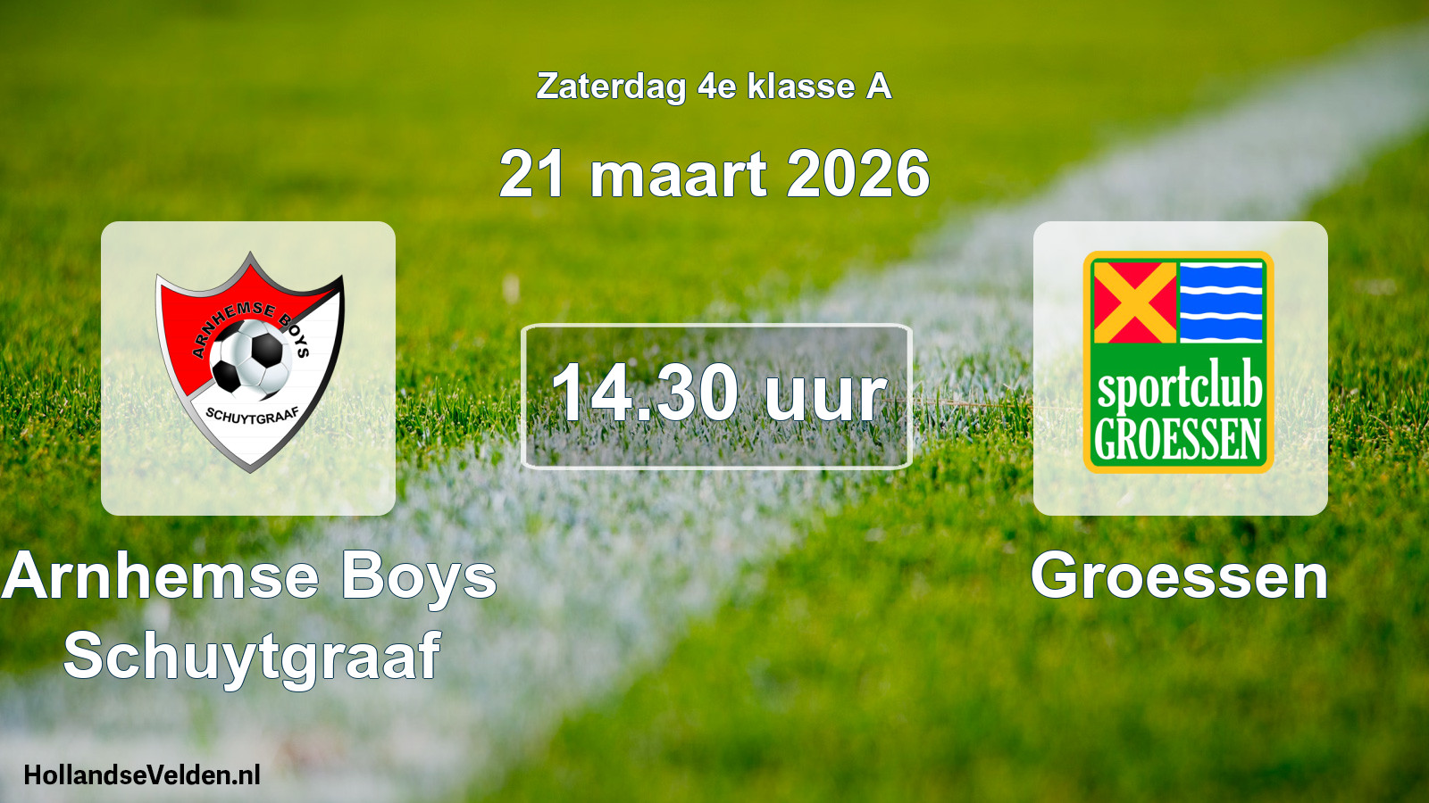 Scheduled Match: Arnhemse Boys Schuytgraaf - Groessen (21 March 2026)