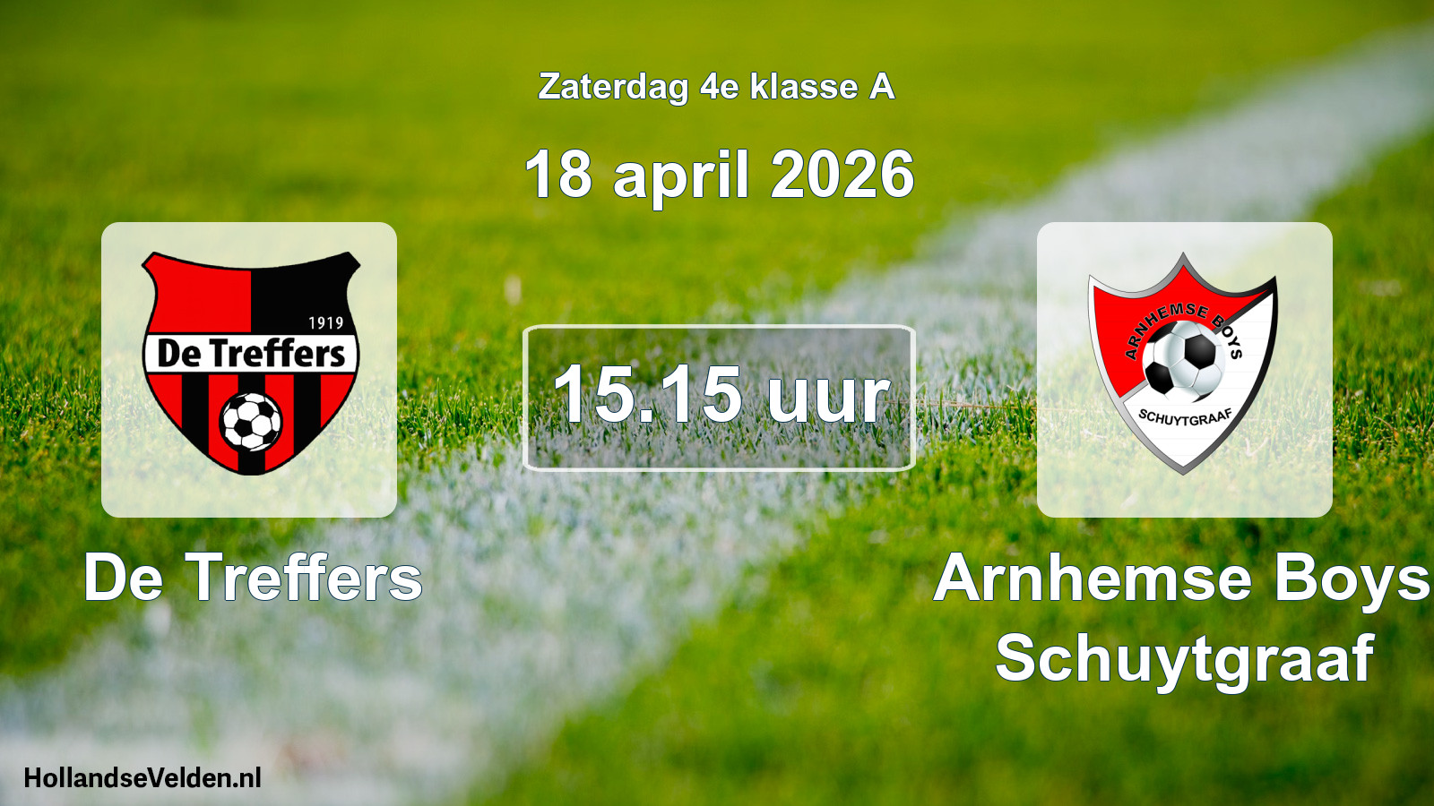 Scheduled Match: De Treffers - Arnhemse Boys Schuytgraaf (18 April 2026)