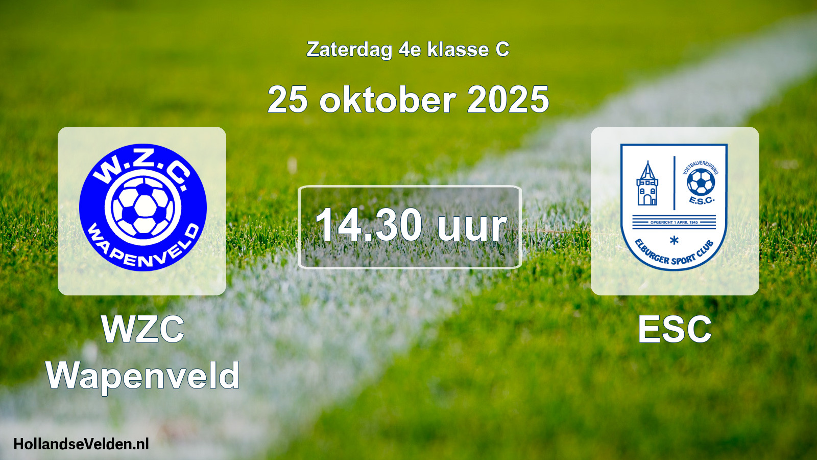 Scheduled Match: WZC Wapenveld - ESC (25 October 2025)