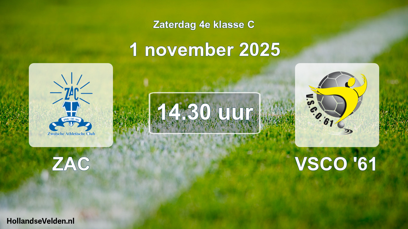 Scheduled Match: ZAC - VSCO '61 (1 November 2025)