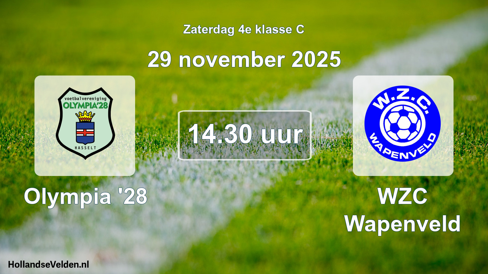 Geplande wedstrijd: Olympia '28 - WZC Wapenveld (29 november 2025)