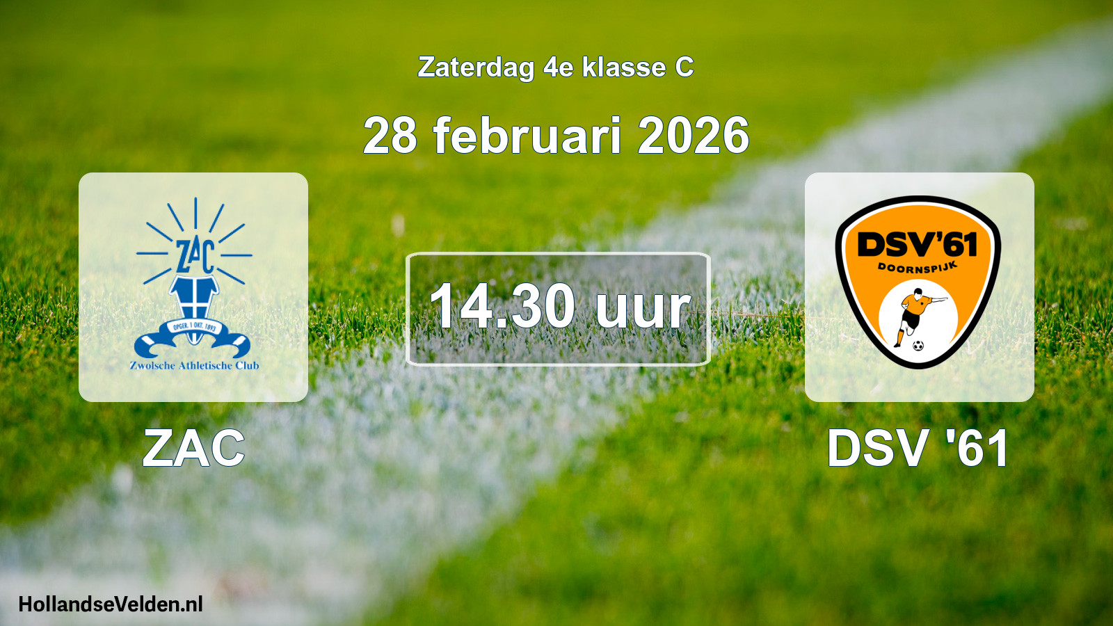 Scheduled Match: ZAC - DSV '61 (28 February 2026)