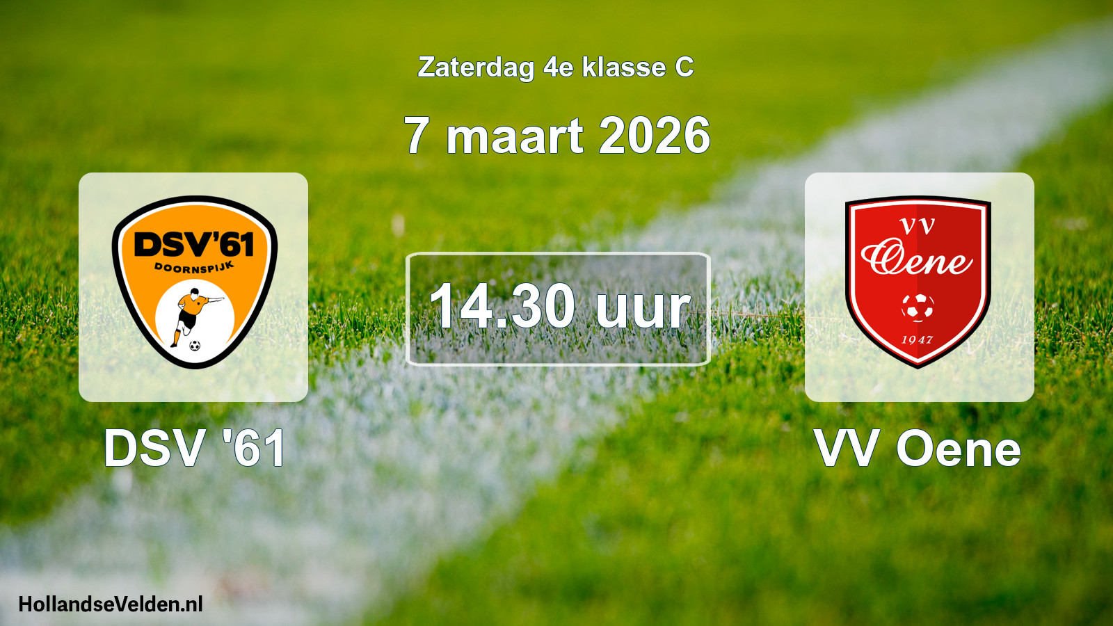 Scheduled Match: DSV '61 - VV Oene (7 March 2026)