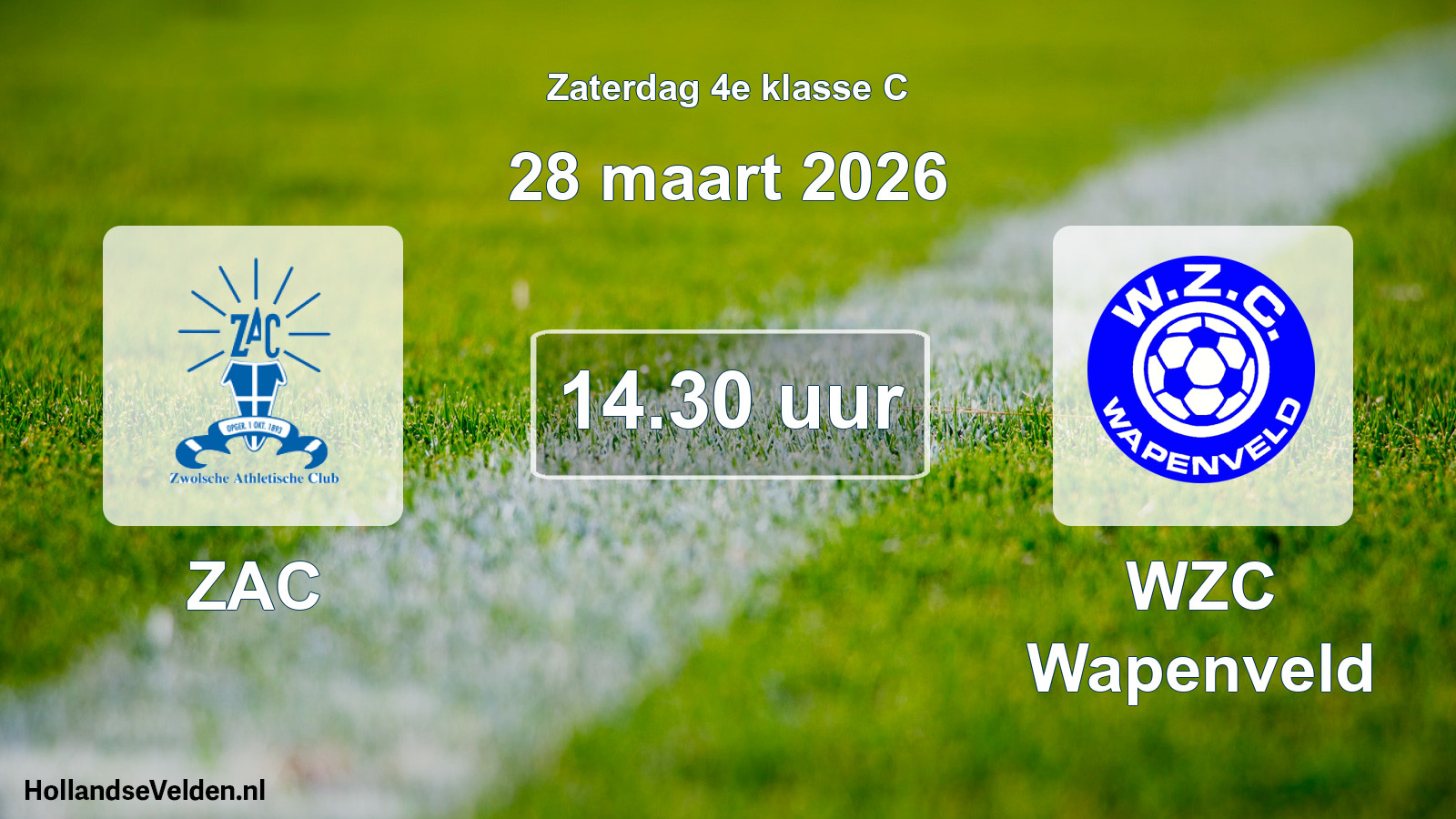 Scheduled Match: ZAC - WZC Wapenveld (28 March 2026)