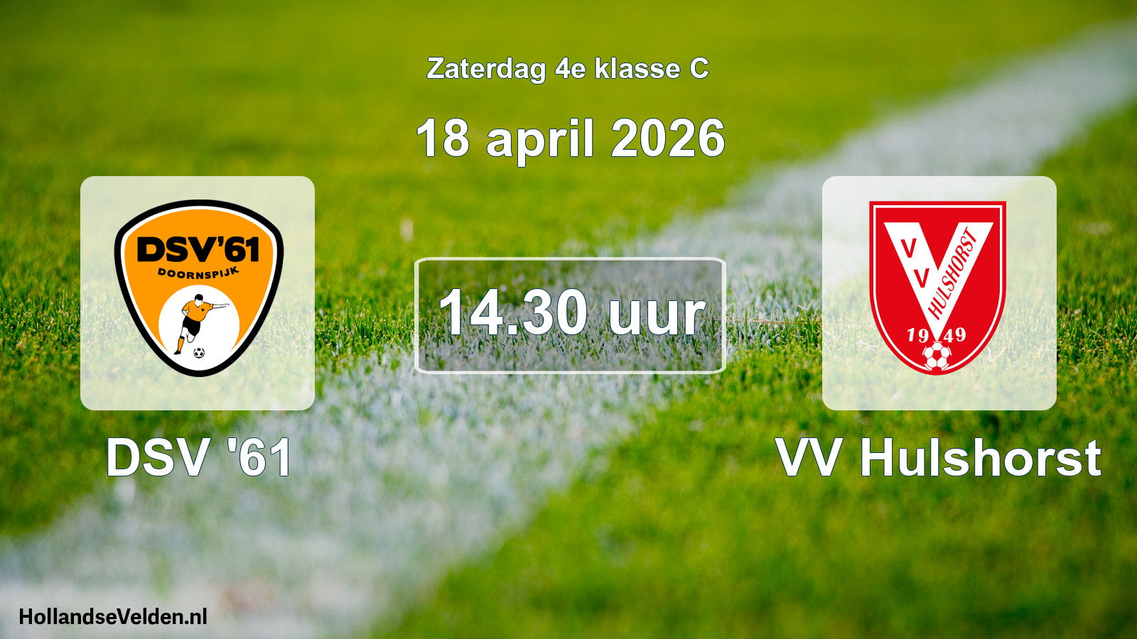 Scheduled Match: DSV '61 - VV Hulshorst (18 April 2026)