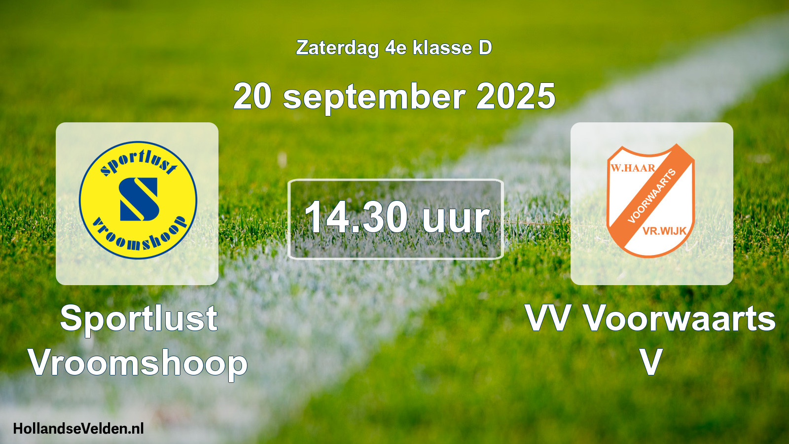 Scheduled Match: Sportlust Vroomshoop - VV Voorwaarts V (20 September 2025)