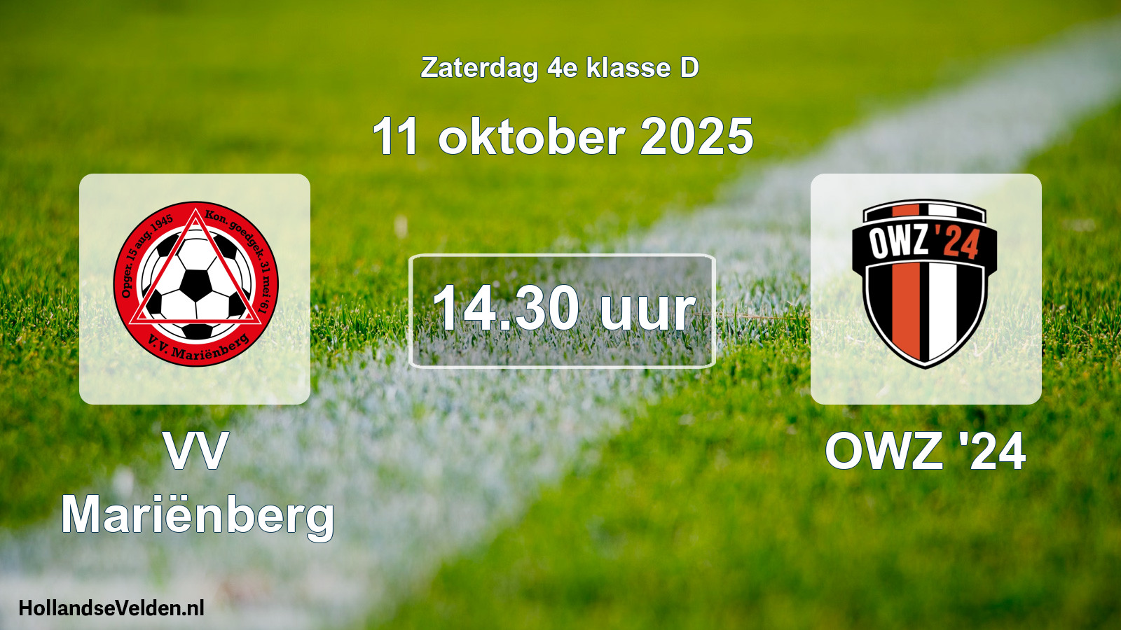 Scheduled Match: VV Mariënberg - OWZ '24 (11 October 2025)