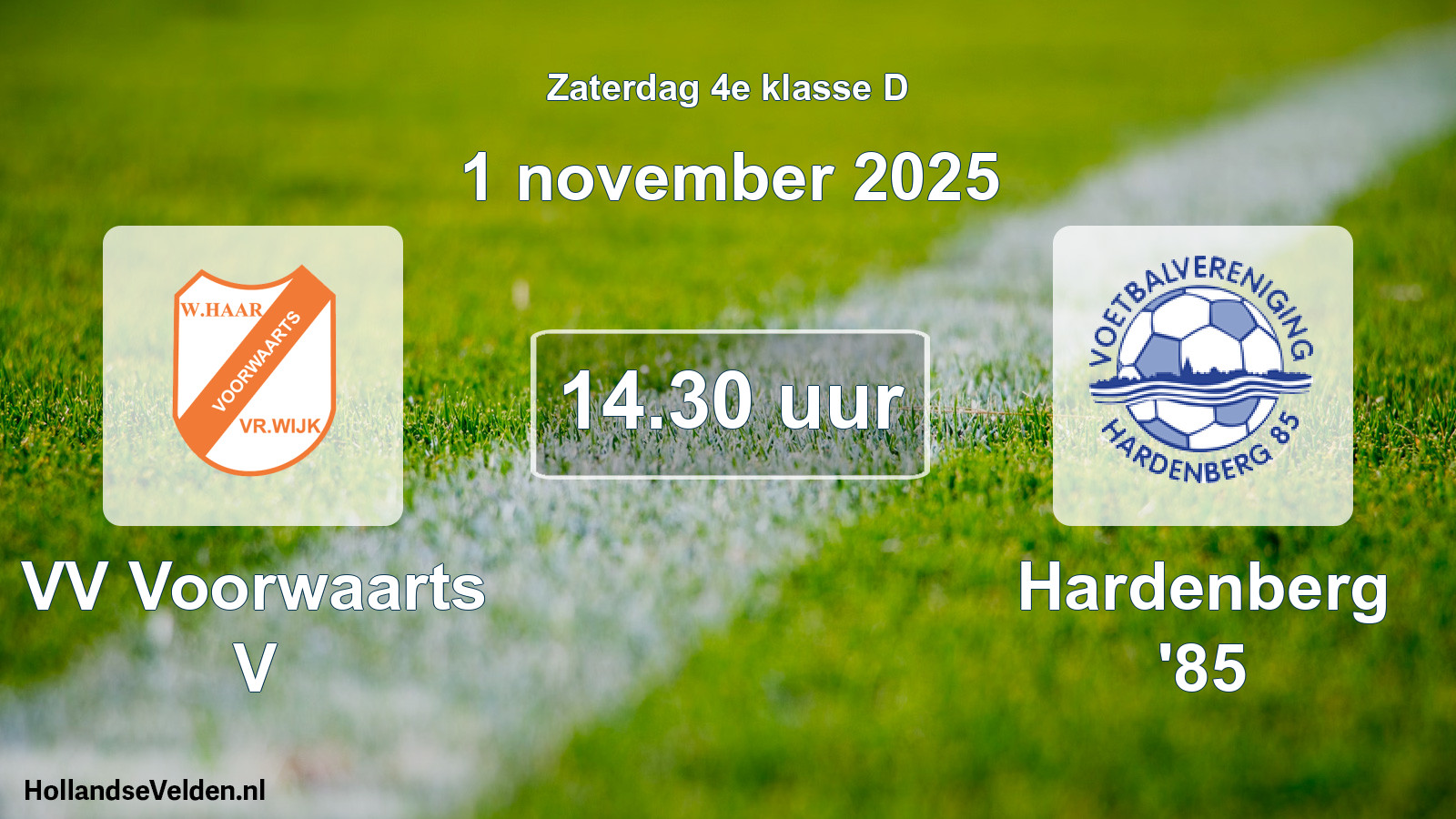 Scheduled Match: VV Voorwaarts V - Hardenberg '85 (1 November 2025)