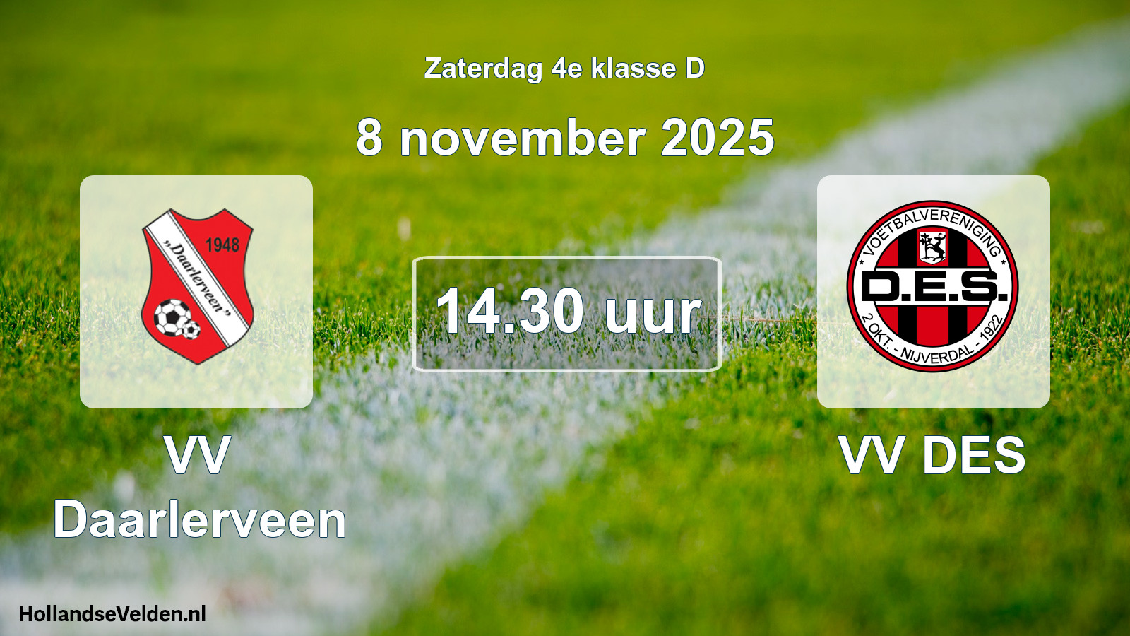 Scheduled Match: VV Daarlerveen - VV DES (8 November 2025)