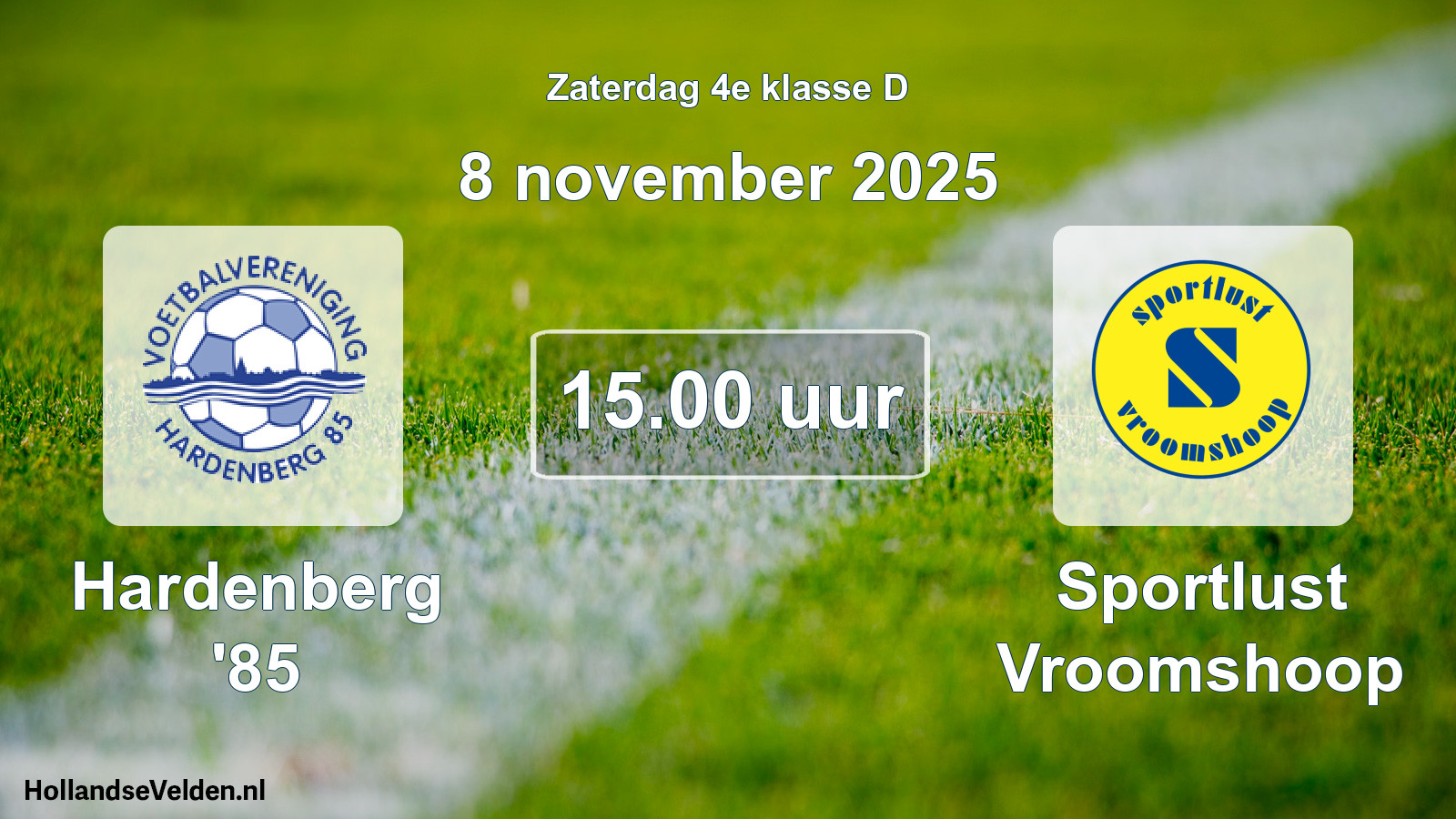 Scheduled Match: Hardenberg '85 - Sportlust Vroomshoop (8 November 2025)