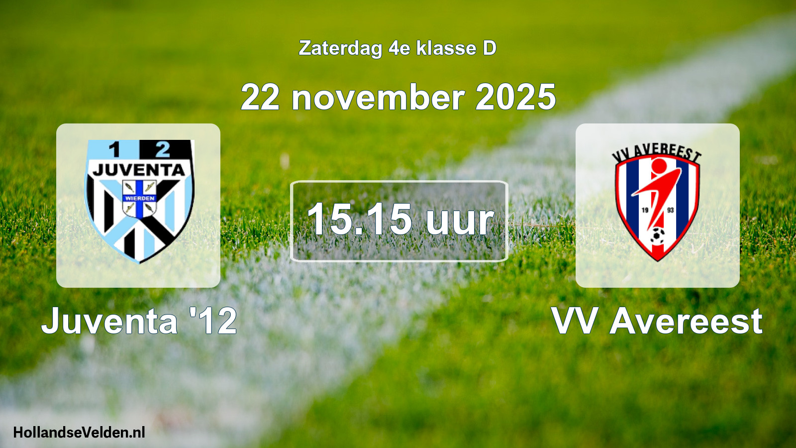 Scheduled Match: Juventa '12 - VV Avereest (22 November 2025)