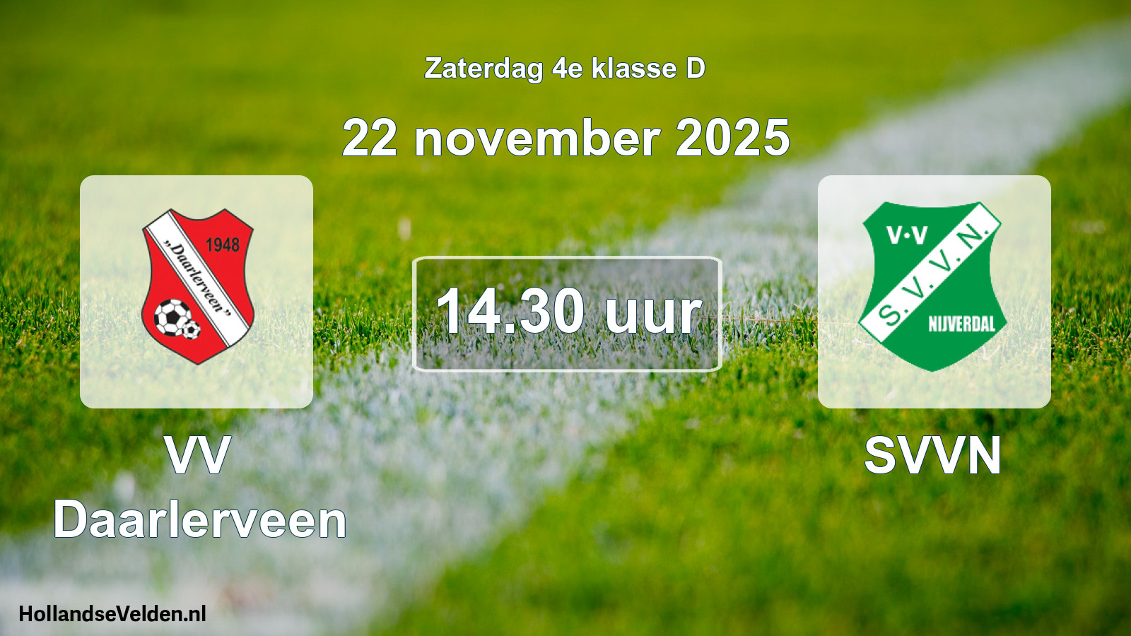 Scheduled Match: VV Daarlerveen - SVVN (22 November 2025)
