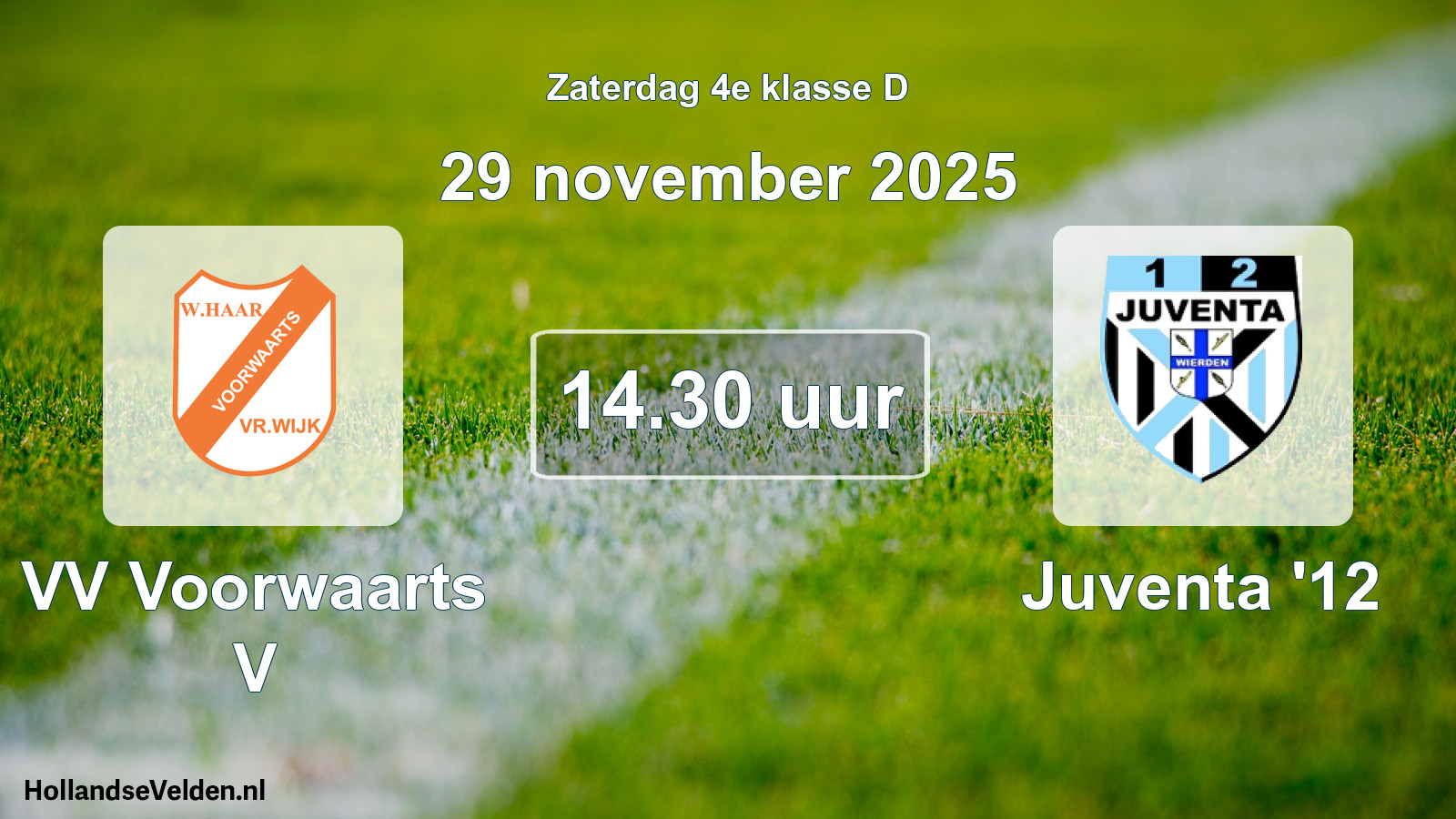 Scheduled Match: VV Voorwaarts V - Juventa '12 (29 November 2025)