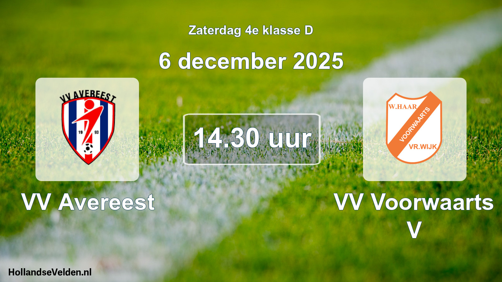 Scheduled Match: VV Avereest - VV Voorwaarts V (6 December 2025)