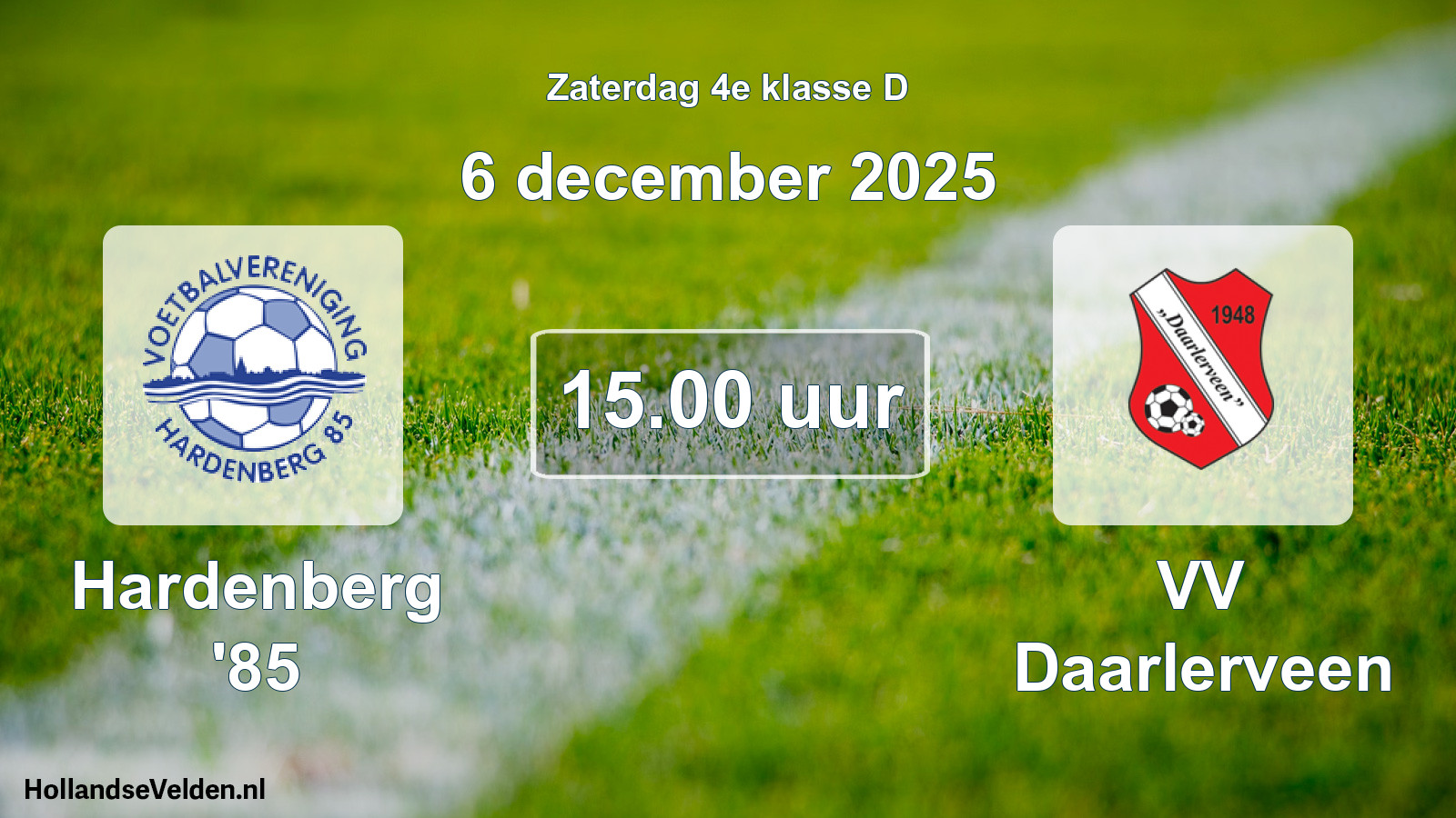 Scheduled Match: Hardenberg '85 - VV Daarlerveen (6 December 2025)