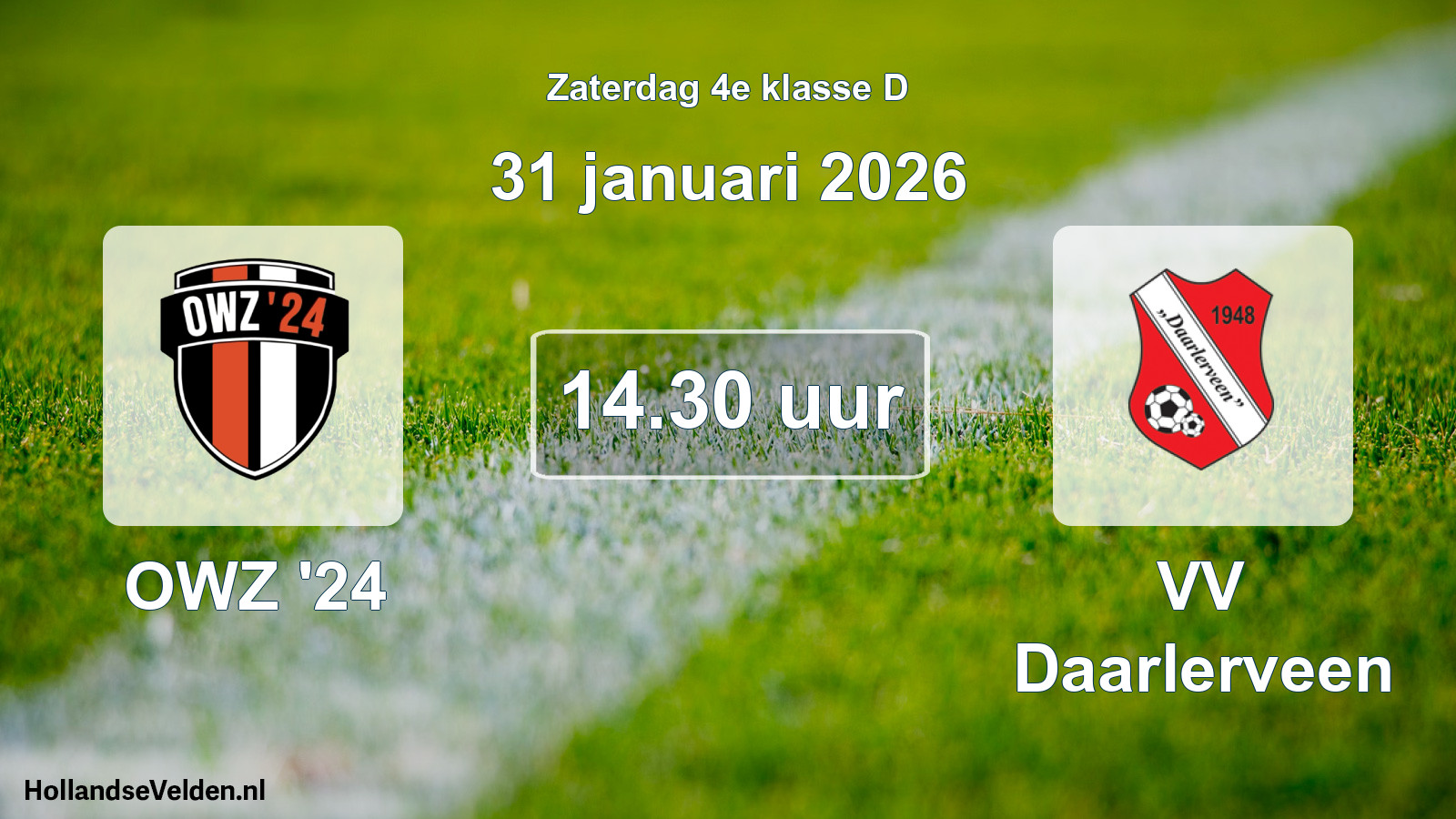 Scheduled Match: OWZ '24 - VV Daarlerveen (31 January 2026)