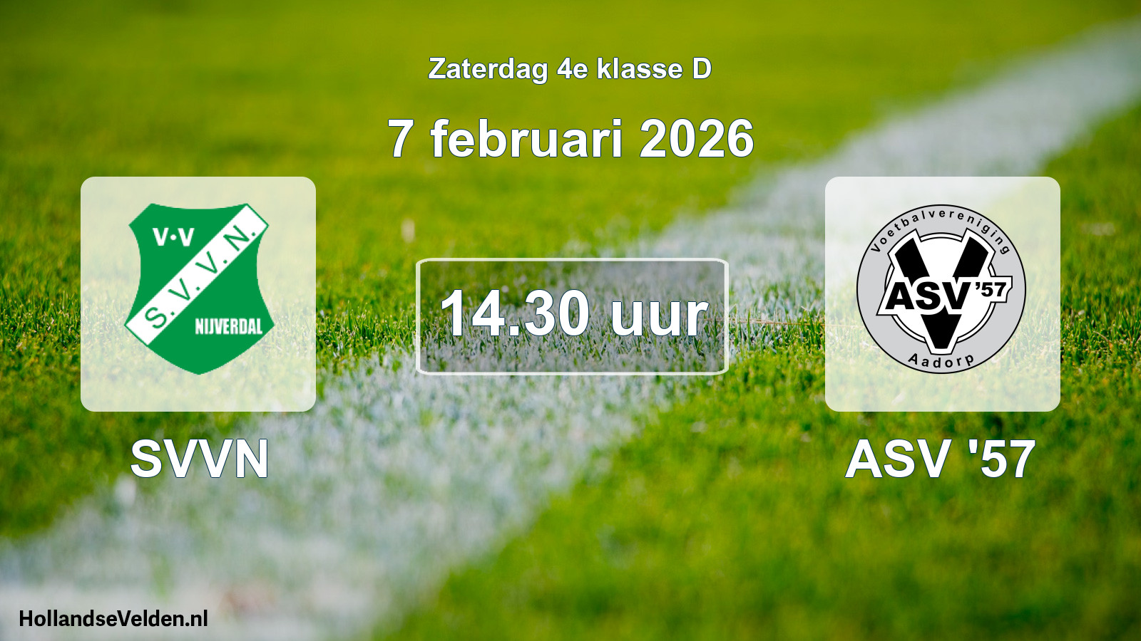 Scheduled Match: SVVN - ASV '57 (7 February 2026)