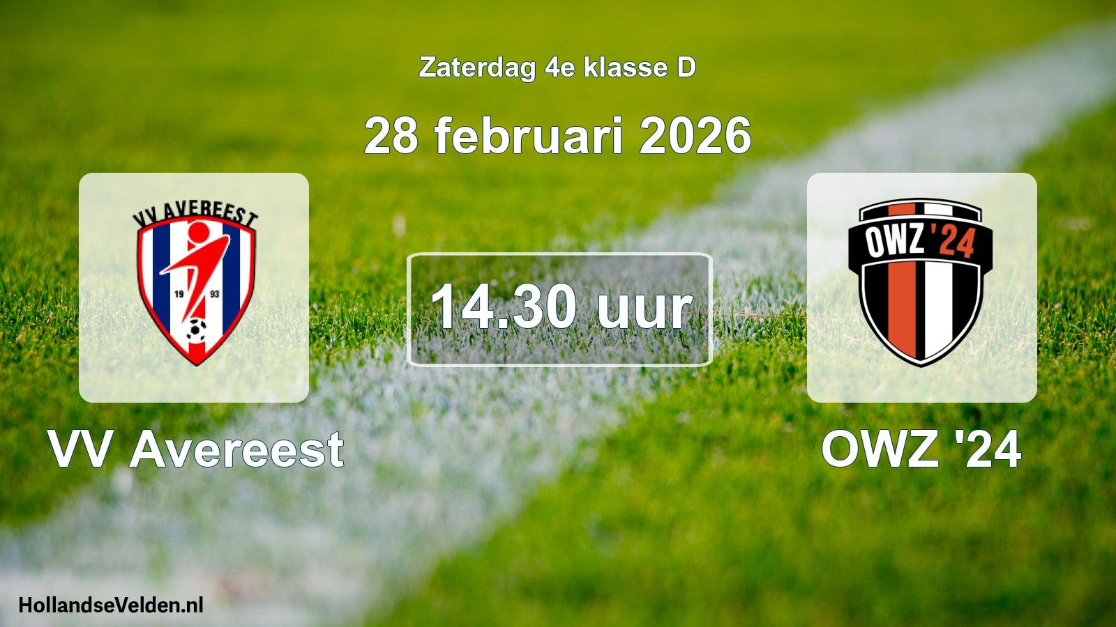 Scheduled Match: VV Avereest - OWZ '24 (28 February 2026)