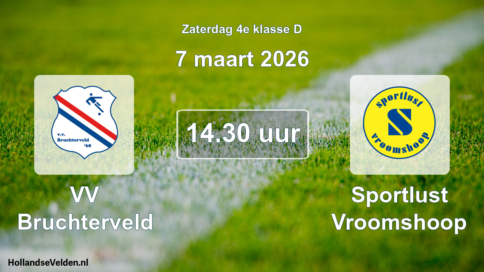 Geplande wedstrijd: VV Bruchterveld - Sportlust Vroomshoop (7 maart 2026)