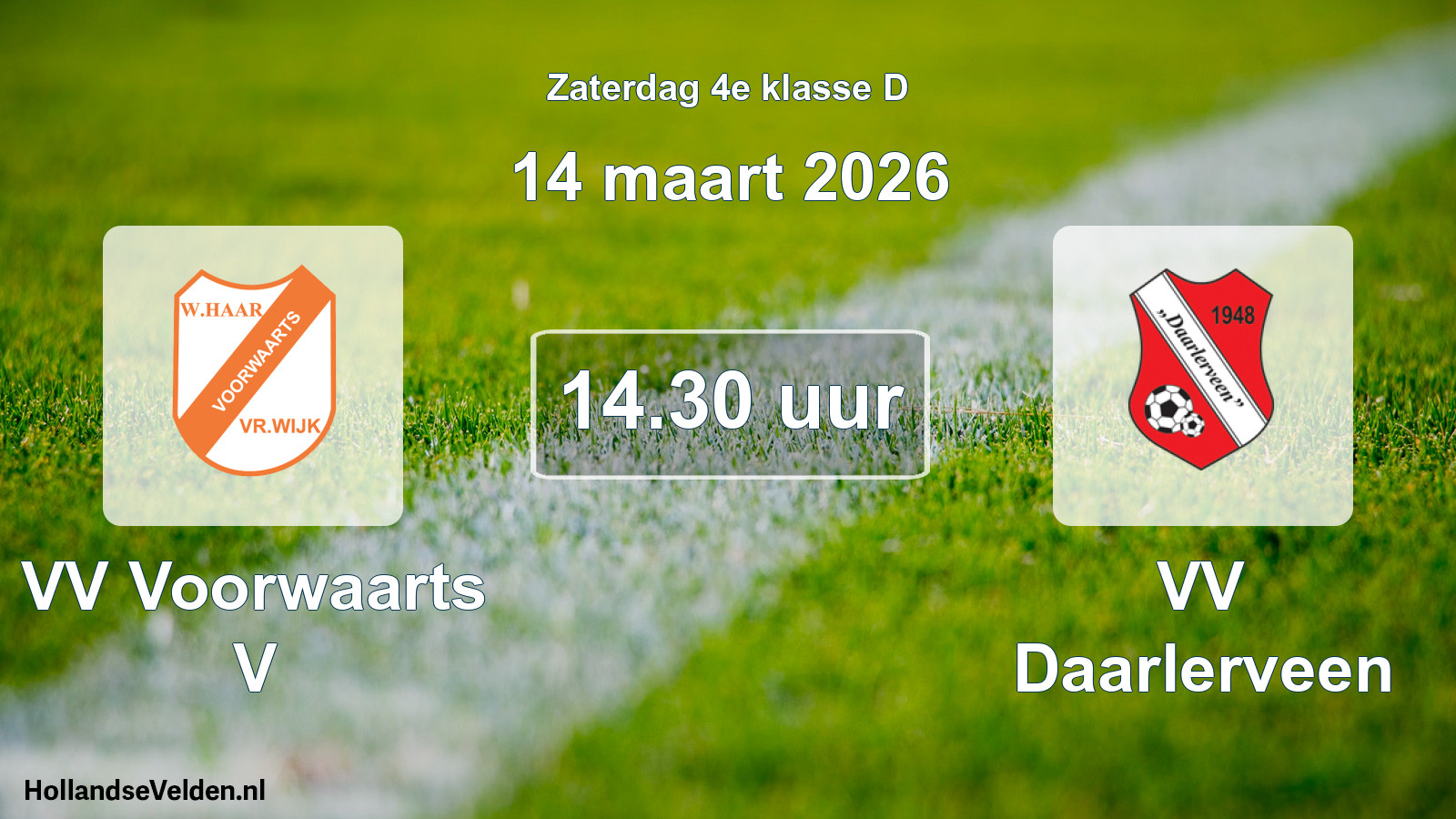 Scheduled Match: VV Voorwaarts V - VV Daarlerveen (14 March 2026)