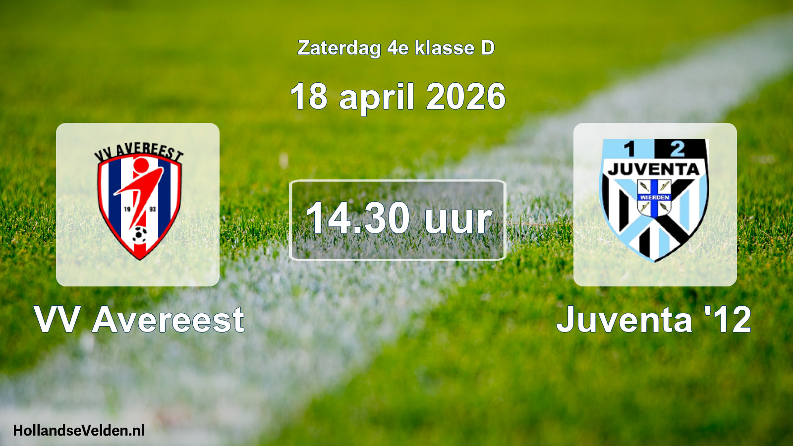 Scheduled Match: VV Avereest - Juventa '12 (18 April 2026)