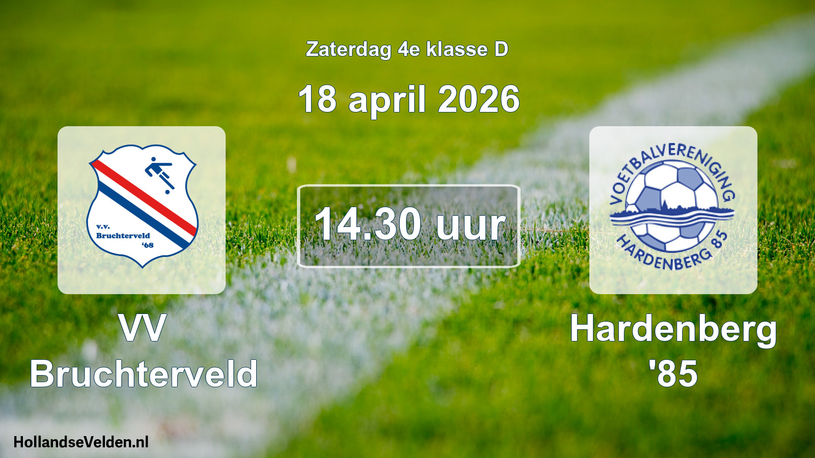 Scheduled Match: VV Bruchterveld - Hardenberg '85 (18 April 2026)