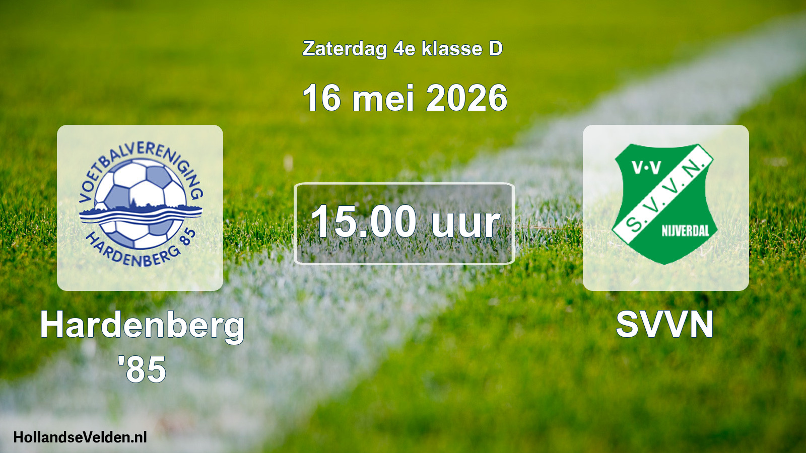 Scheduled Match: Hardenberg '85 - SVVN (16 May 2026)