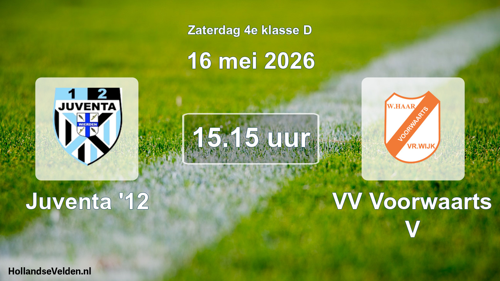 Scheduled Match: Juventa '12 - VV Voorwaarts V (16 May 2026)