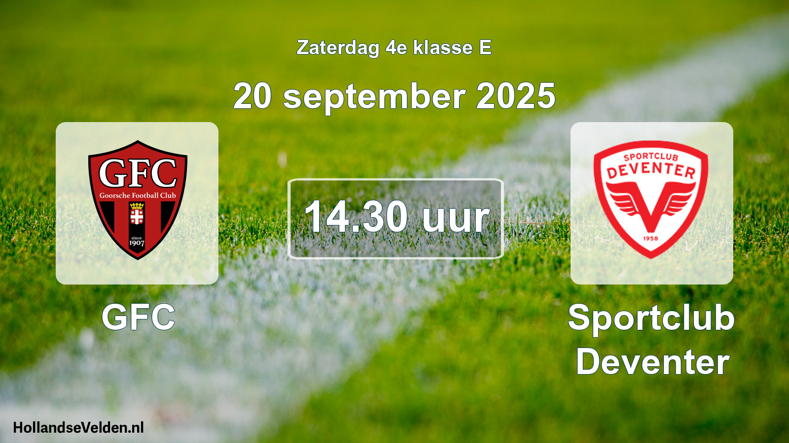 Scheduled Match: GFC - Sportclub Deventer (20 September 2025)