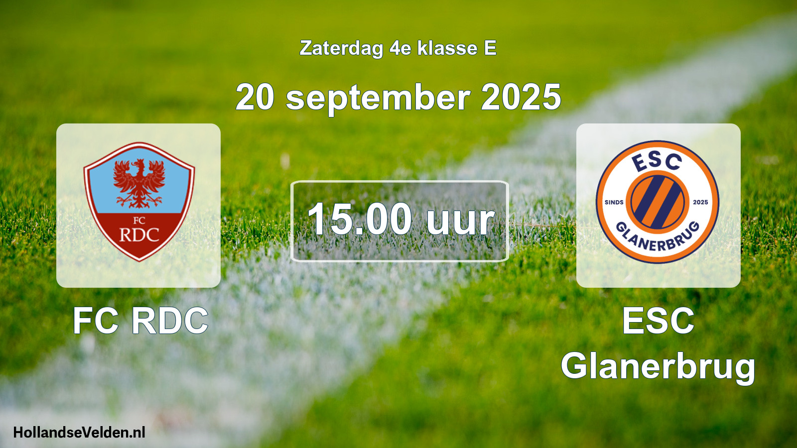 Geplande wedstrijd: FC RDC - ESC Glanerbrug (20 september 2025)