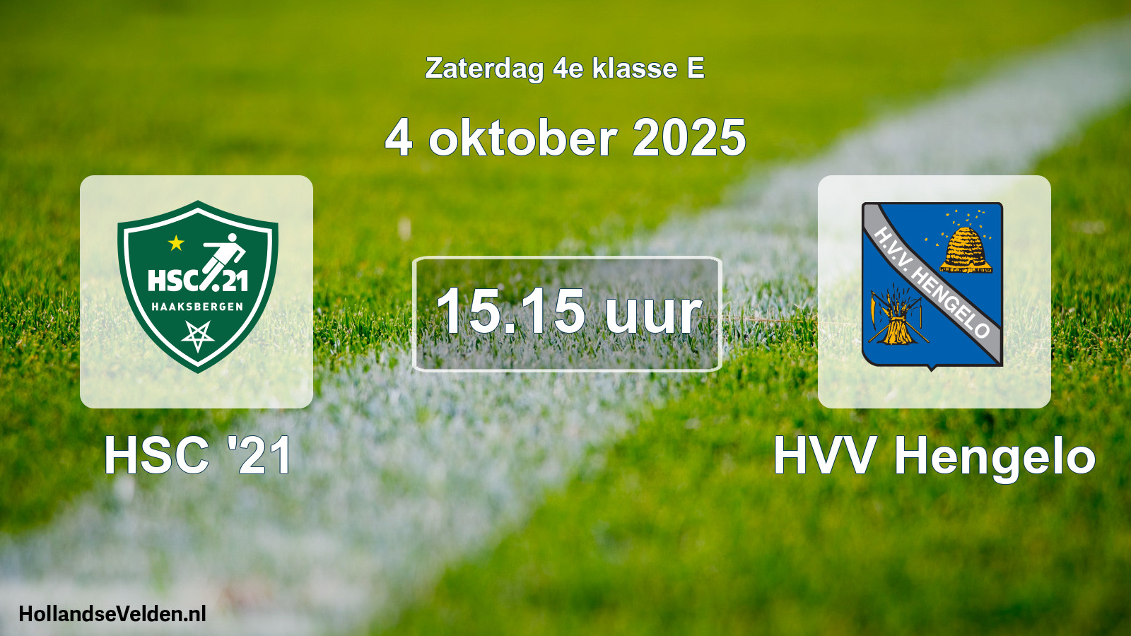 Scheduled Match: HSC '21 - HVV Hengelo (4 October 2025)
