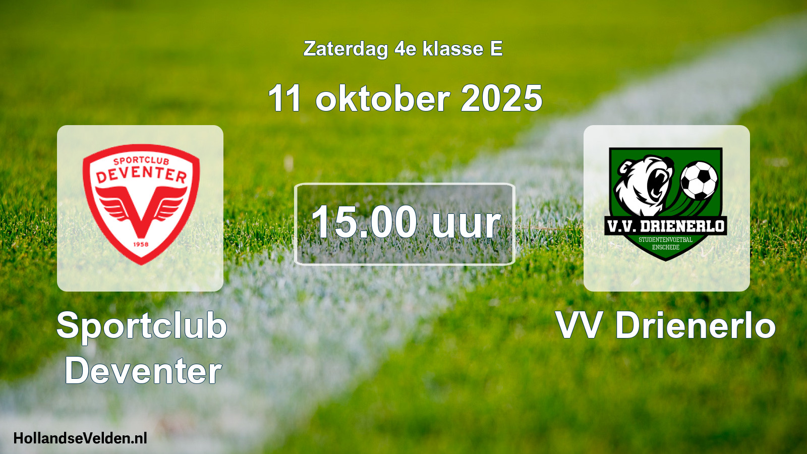 Scheduled Match: Sportclub Deventer - VV Drienerlo (11 October 2025)