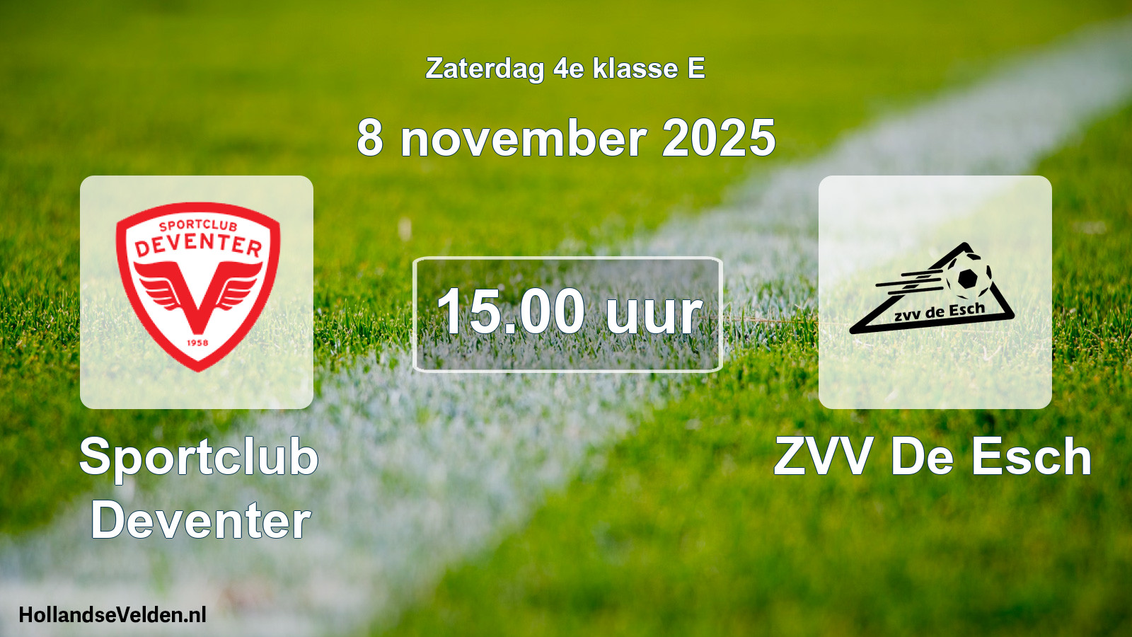 Scheduled Match: Sportclub Deventer - ZVV De Esch (8 November 2025)