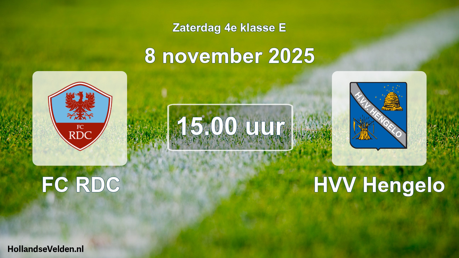 Scheduled Match: FC RDC - HVV Hengelo (8 November 2025)