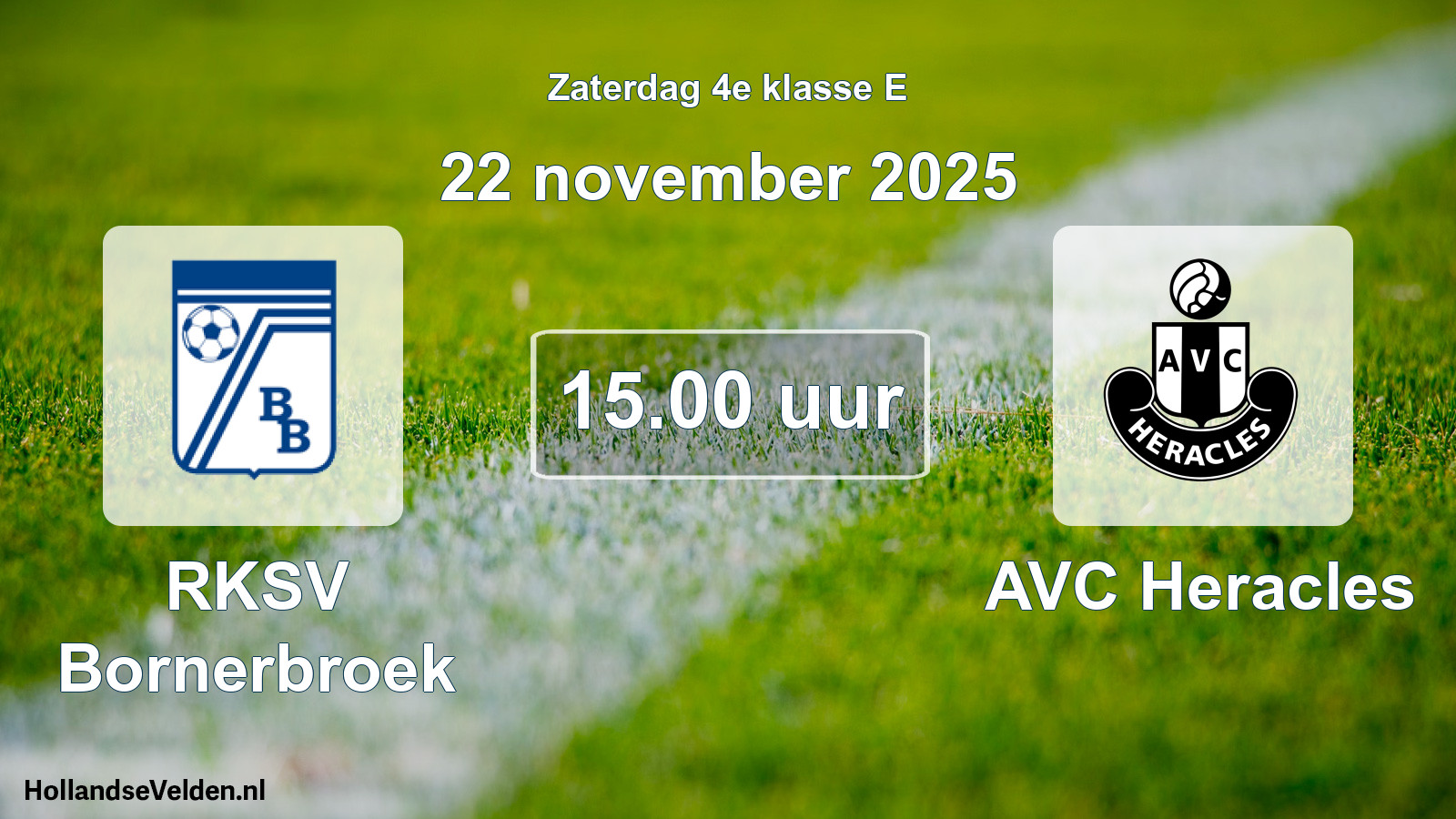 Scheduled Match: RKSV Bornerbroek - AVC Heracles (22 November 2025)
